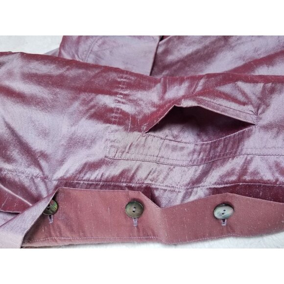 Tancredi & Morgen Mauve Womens Button Front Silk Top Shirt One Size Lightweight - Picture 6 of 9